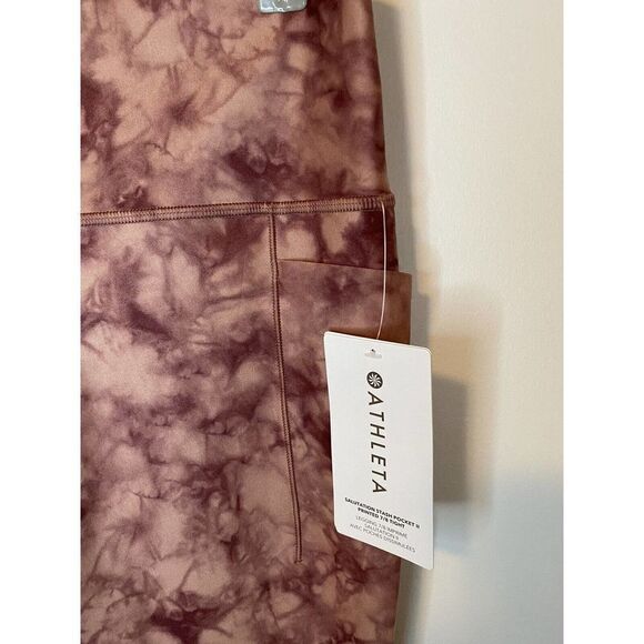 Athleta Salutation Stash Pocket II 7/8 Tight Riptide Palermo Size L MSRP $98 - Picture 5 of 6